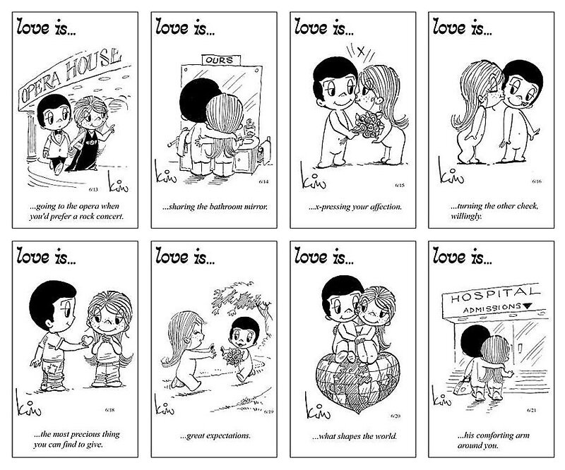 Распечатать картинки почему я люблю тебя История популярных рисунков Love is. Как романтические отношения создателей стал