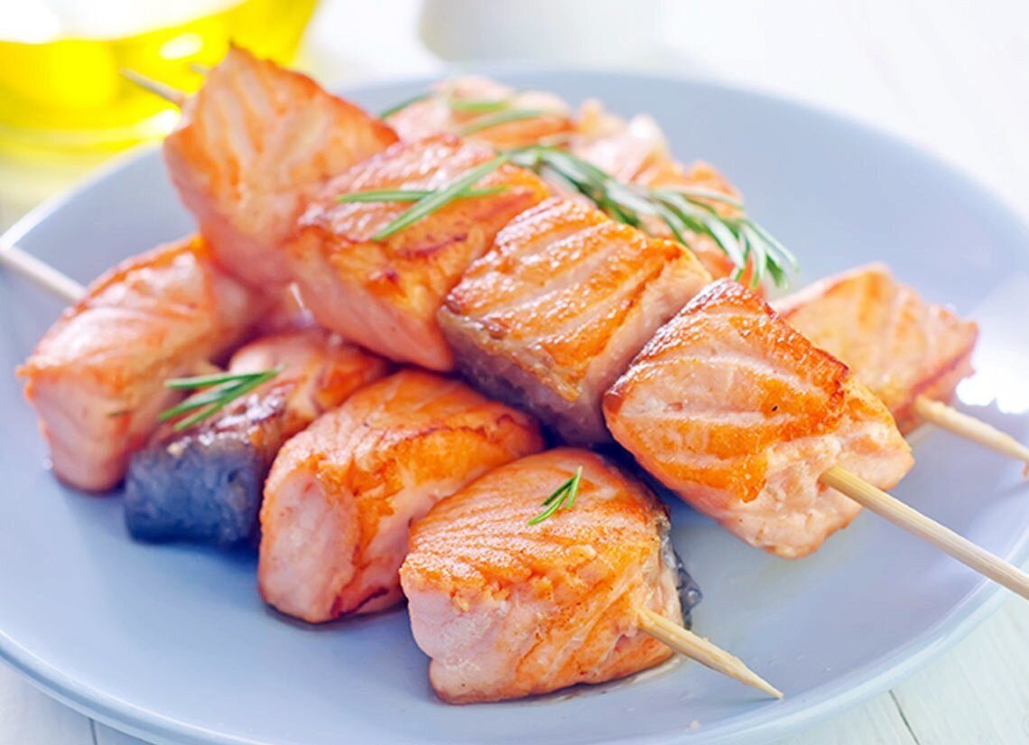 2.Шашлык из семги (лосося)