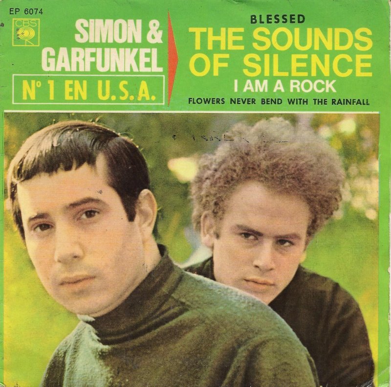 Обложка испанского сингла "The Sounds Of Silence" американского фолк-рок-дуэта Simon & Garfunkel