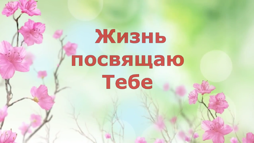 Песня жизнь посвящаю тебе