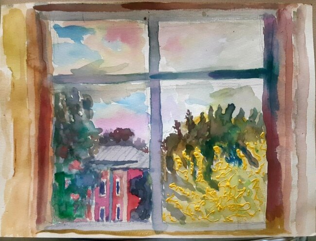  
Окно Боткинской с видом на Мечниковскую