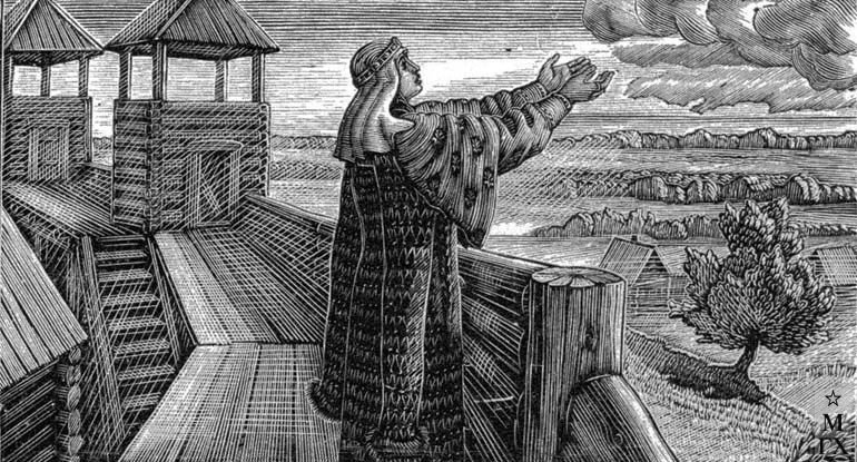 Такой увидел Ярославну знаменитый художник-график Владимир Фаворский