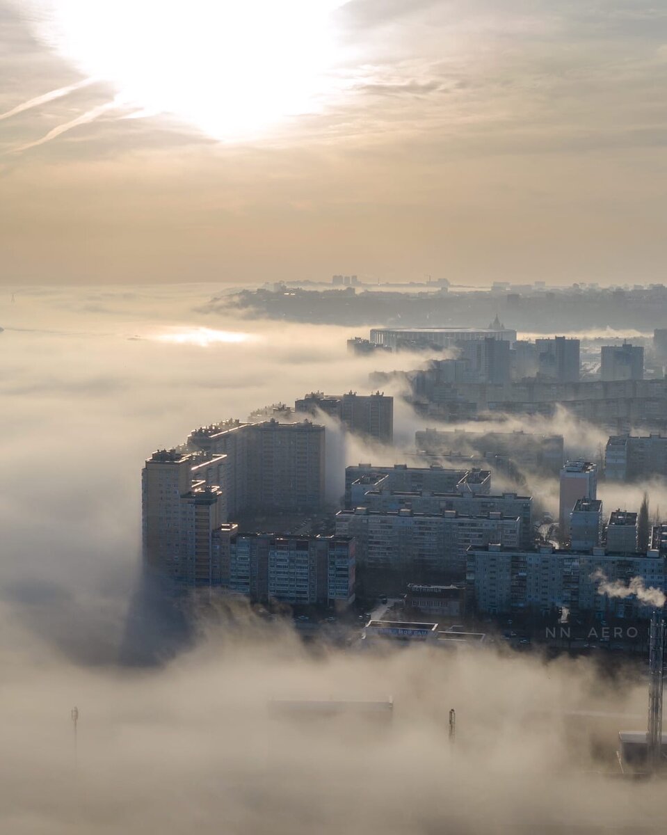 Нижний Новогород в тумане. Фото Игоря Иванова