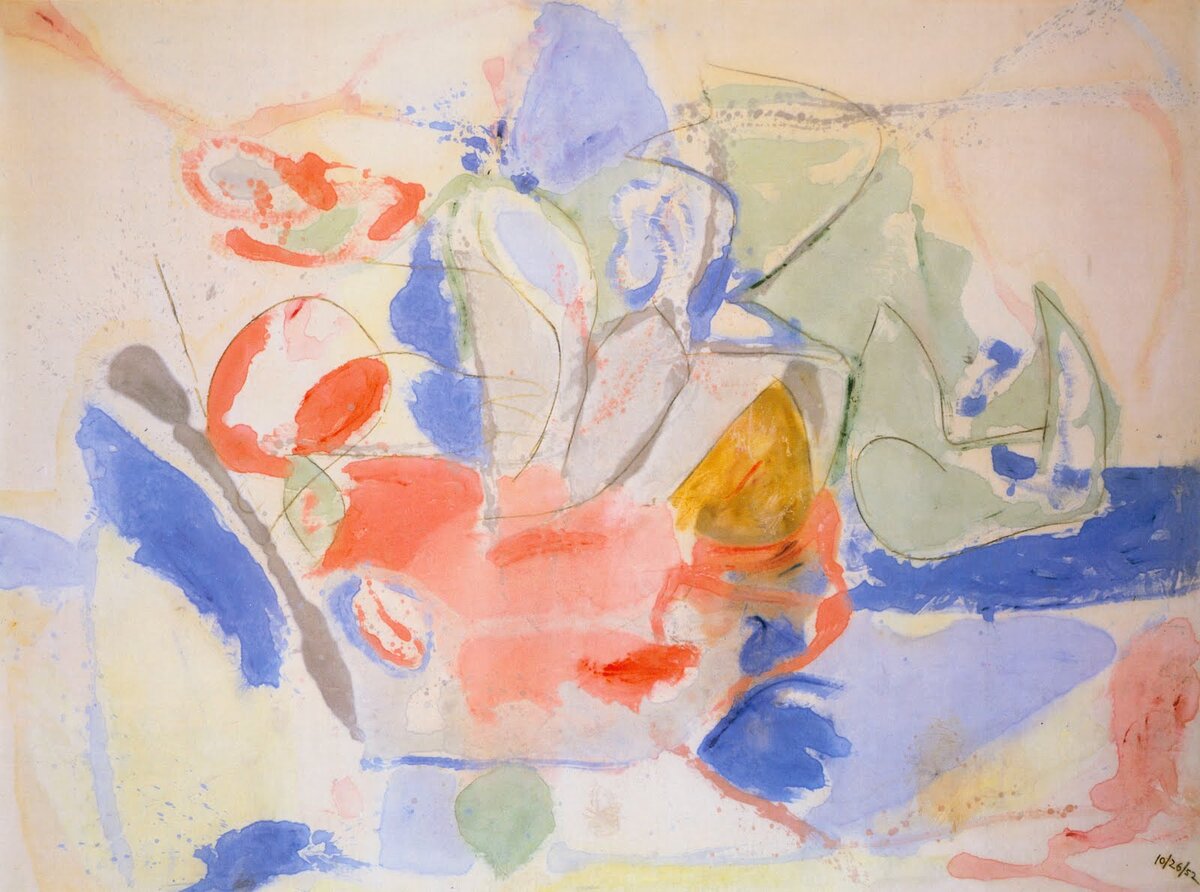 Картина Хелен Франкенталер "Горы и море",  1952 г.