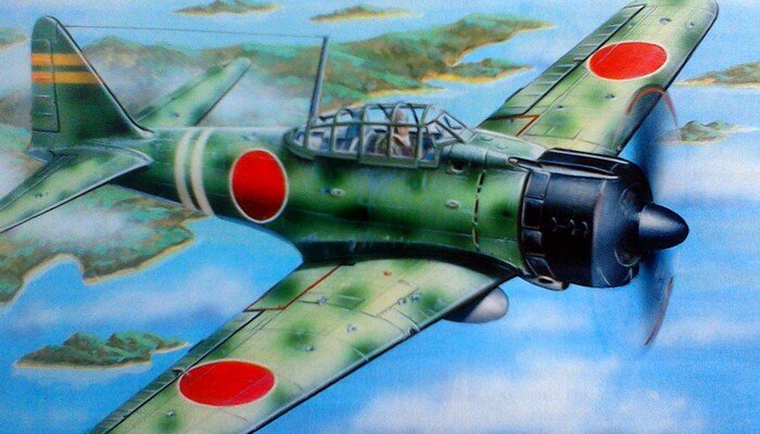 Японский истребитель А6М2  "Zero".