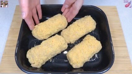 Куриный рулет с сыром и ветчиной