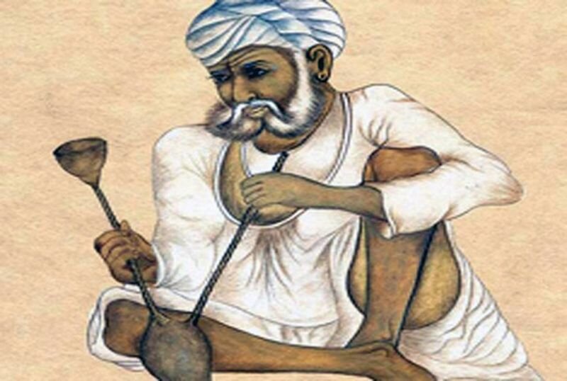 Кальян в древней Индии примерно выглядел так