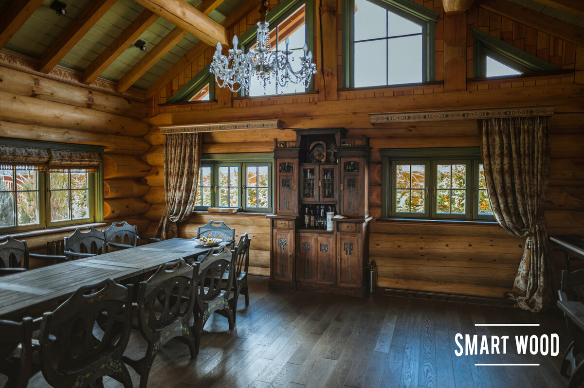 Интерьер деревянного дома