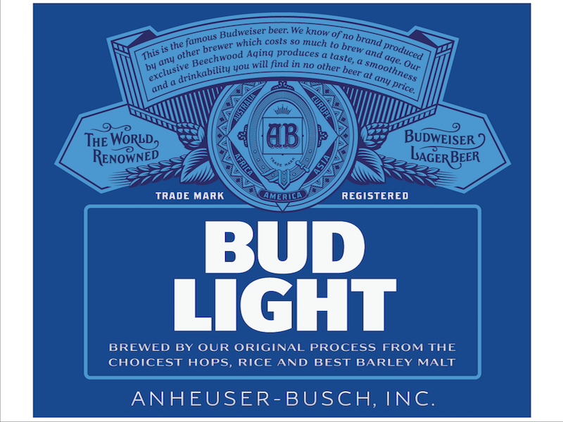 Bud light этикетка