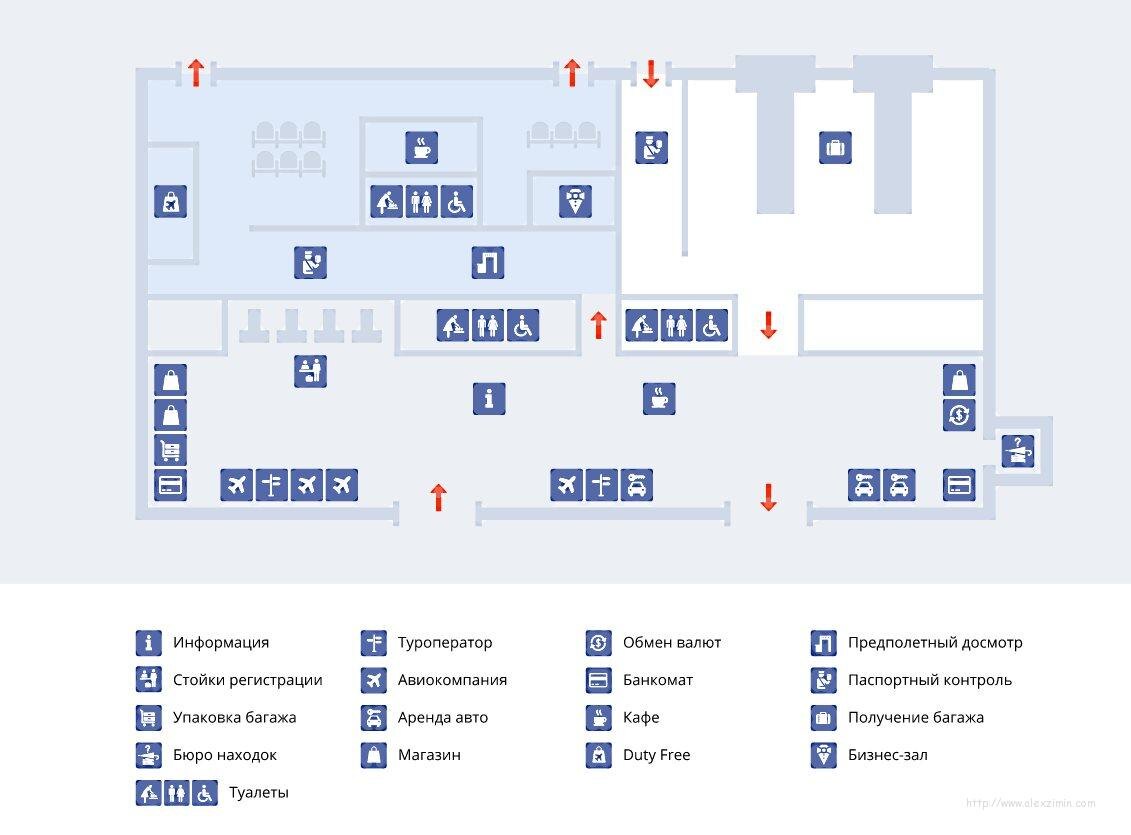 ТИВАТ - схема аэропортаМн и места для аранды авто