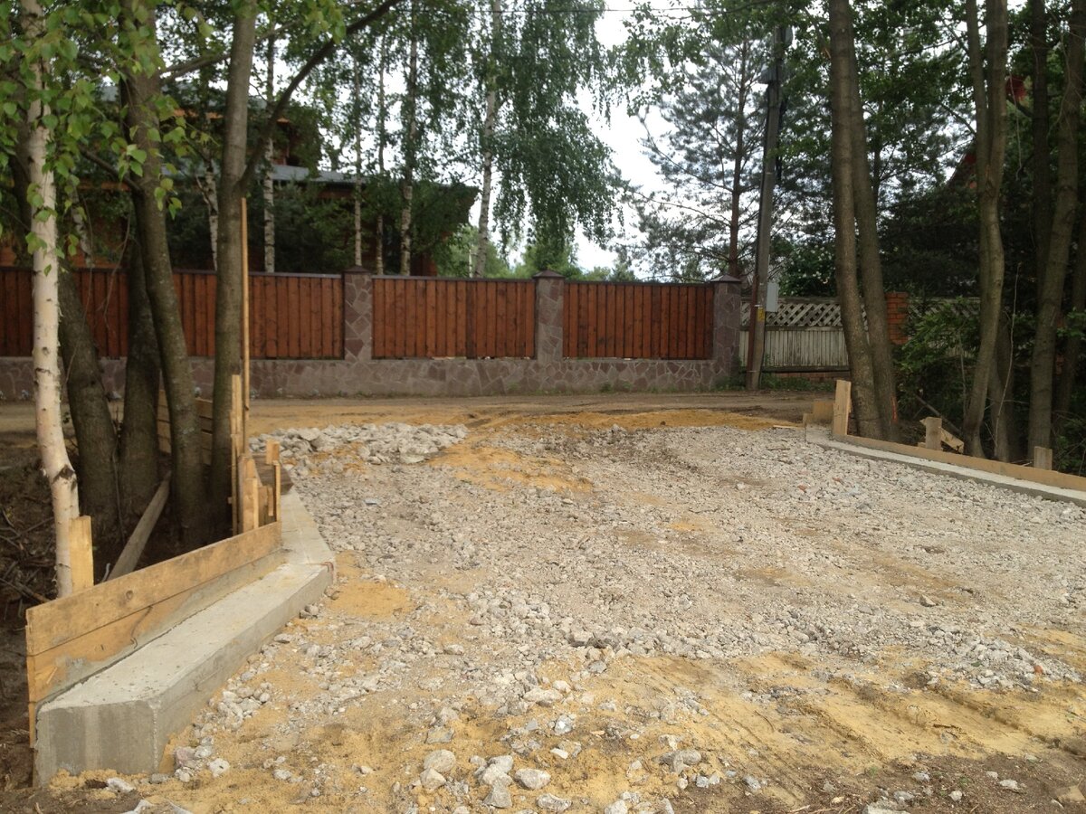 Заезд на участок готов