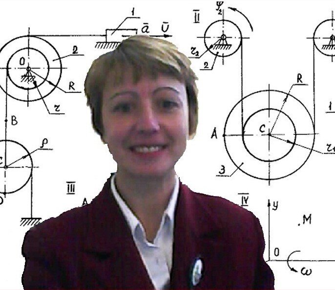 На фотографии - д-р Смирнова З.П. на лекции. Тема "Вращательное движение". Снимок 2014 г.