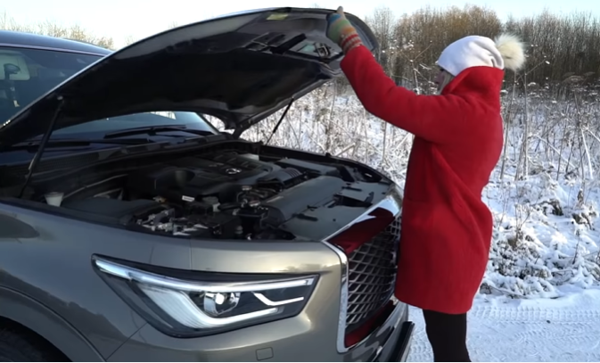 Подкапотное пространство Infiniti QX80. Лиса Рулит