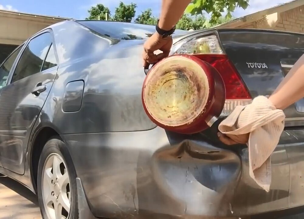 Ремонт бампера кипятком