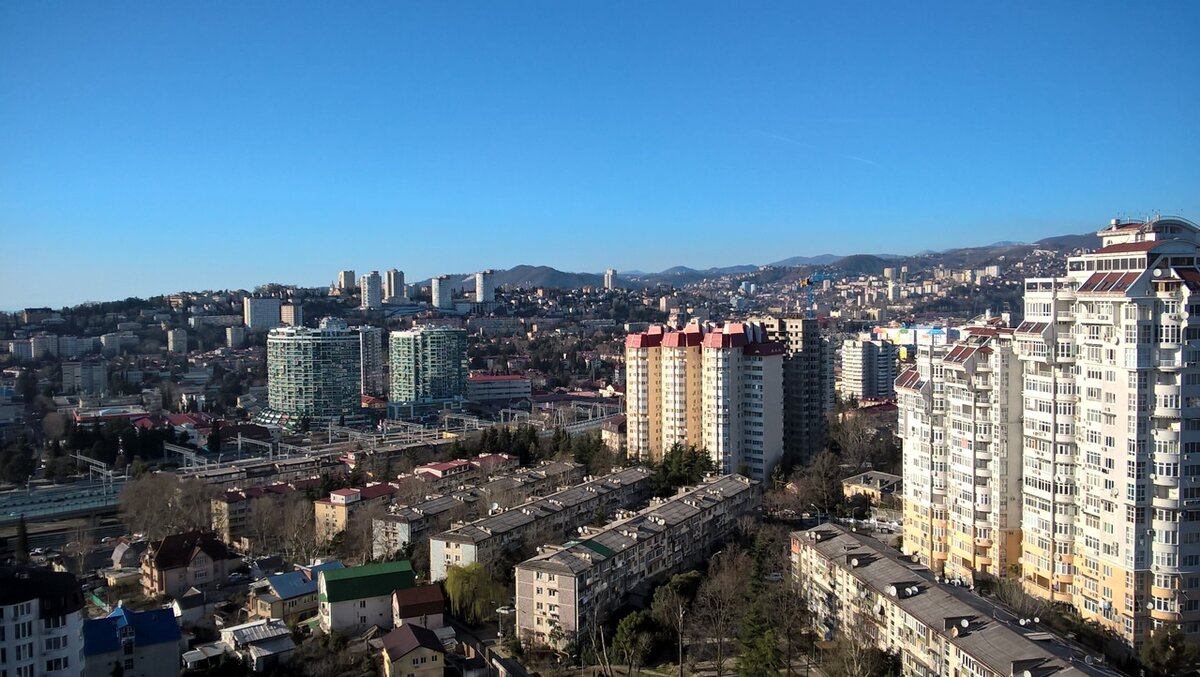 Вид на жилые районы