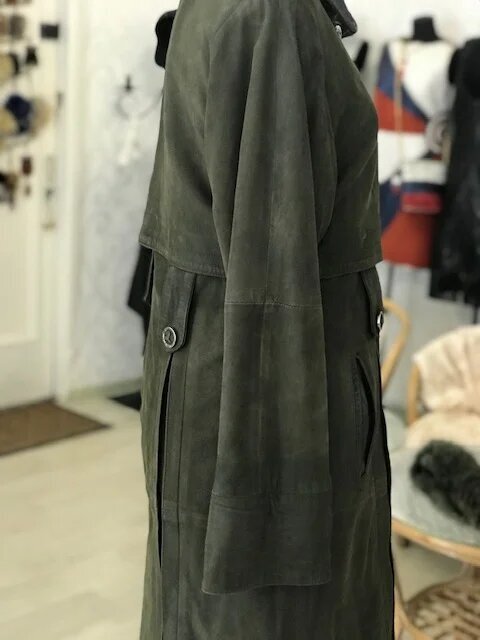 Полная переделка пальто из нубука. Ателье Ирины Берзиной.