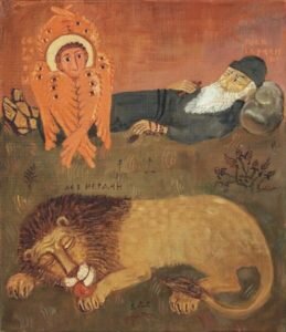  Молитвенный покой (отдых преподобного Герасима в пустыне), художник Елена Черкасова