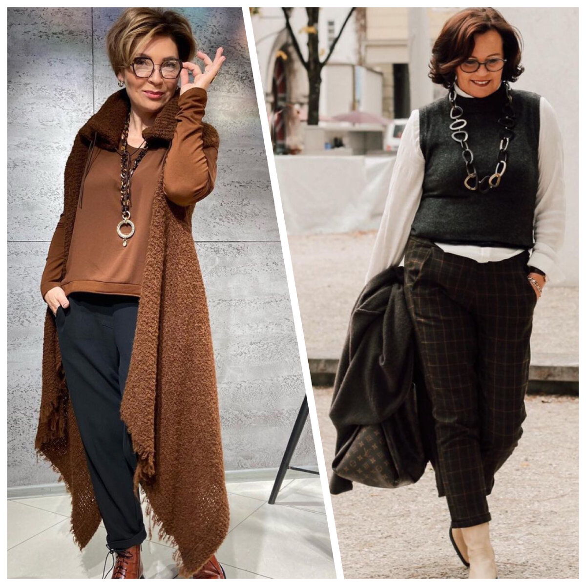 1 - @konarevairina / 2 - @ina.stil 