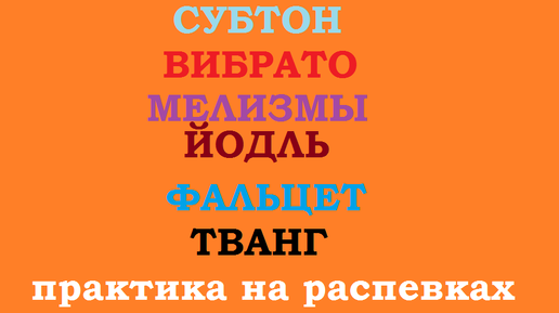 Приемы пения. Практика. Субтон ,вибрато, мелизм, йодль, фальцет, тванг.