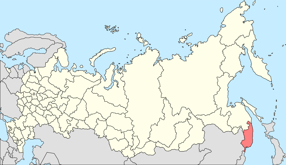 Приморский край  на карте России