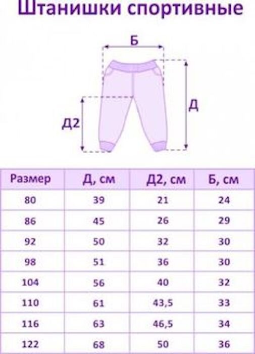 Выкройка детских спортивных штанов KP