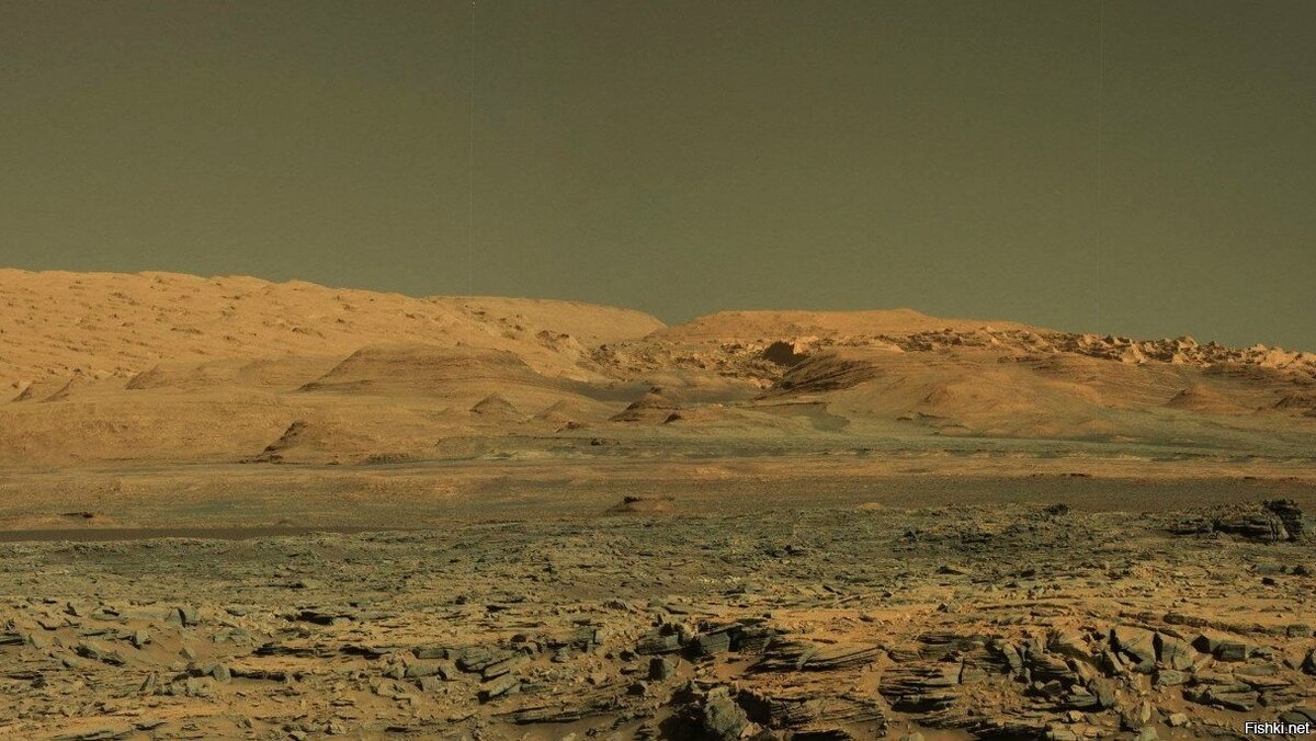 Панорама Марса, сделанная марсоходом Curiosity. Источник: Яндекс-картинки