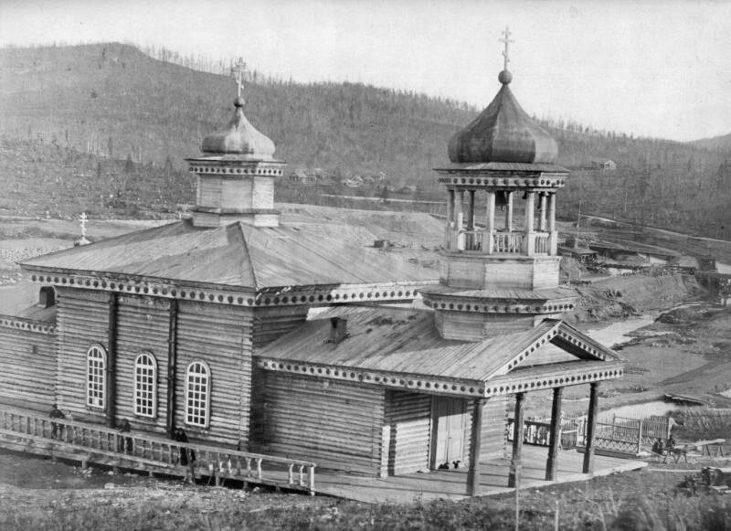 Деревянная церковь. Неизвестный автор, 1890-е, Сибирь, МАММ/МДФ.