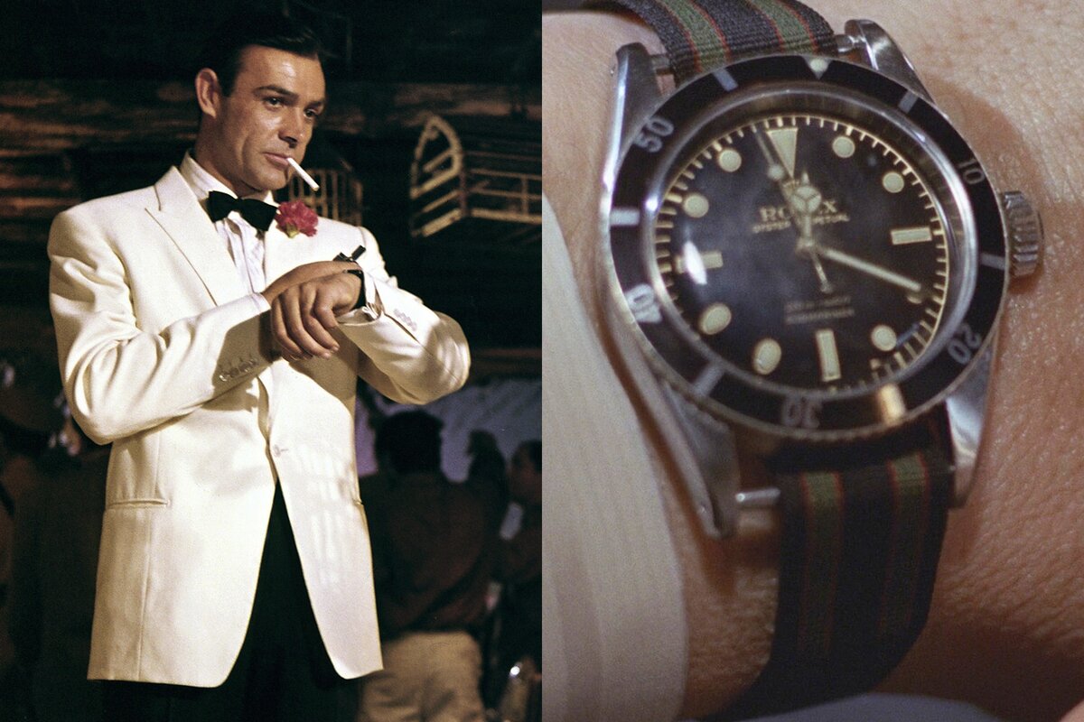  Шон Коннери и его личные часы Rolex в фильме про Джеймса Бонда