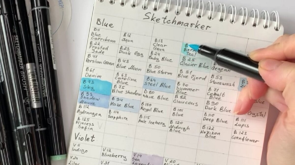 Выкраска маркеров