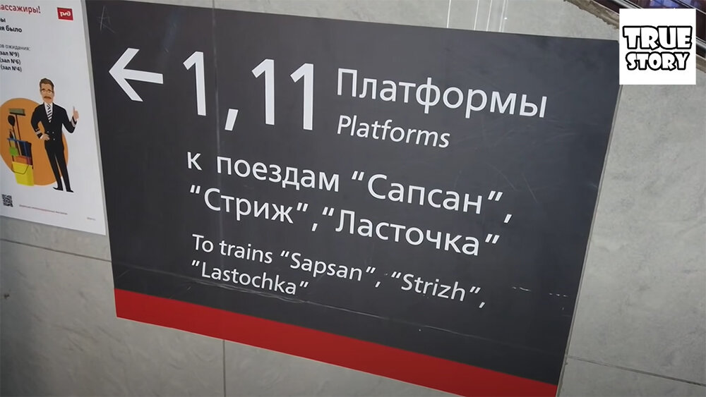 Выход на платформу к скоростным поездам "Сапсан", "Ласточка" и "Стриж"