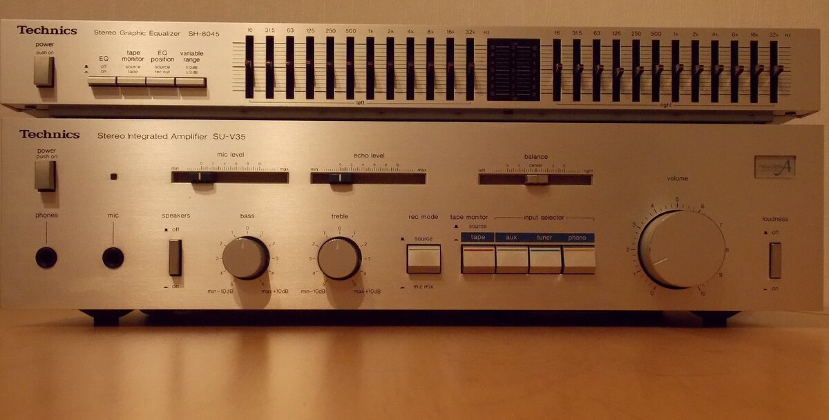 Technics SU-V35 в паре с эквалайзером SH-8045 