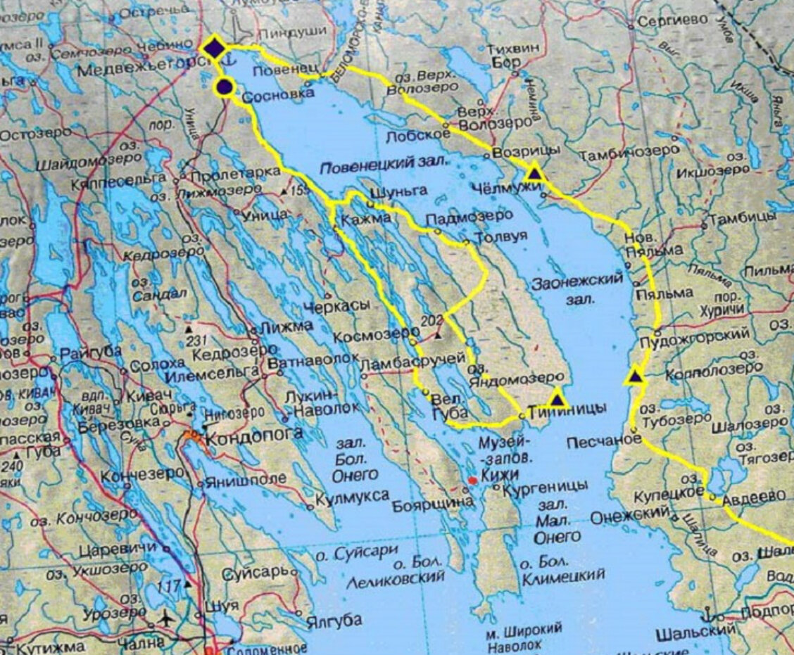 Карта озер карелии подробная