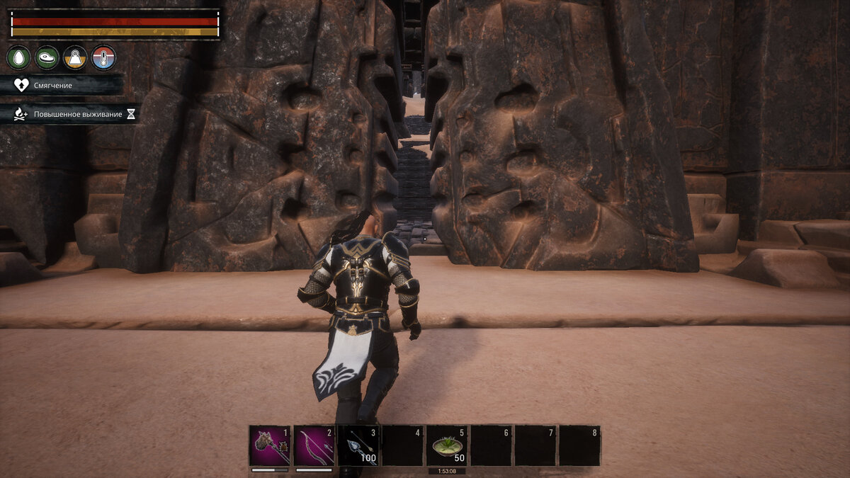 Через узкую дверь вы попадете на высокую лестницу