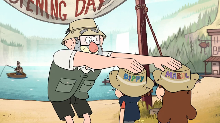 Стэнли дает близнецам именные панамки