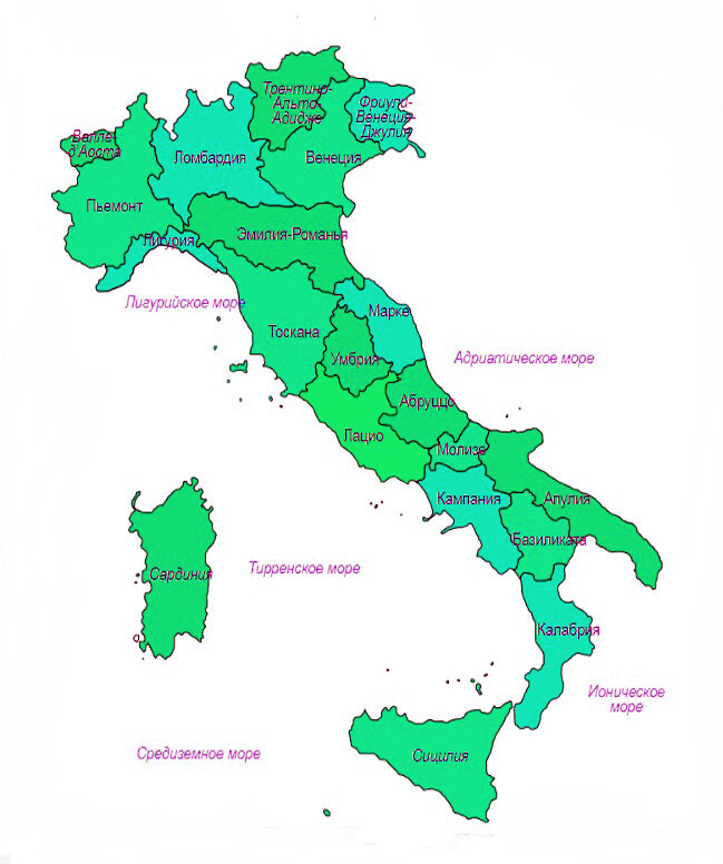 Италия части страны. Карта Италии с регионами и городами. Карта Италии по регионам. Области Италии на карте. Падуя Италия на карте.
