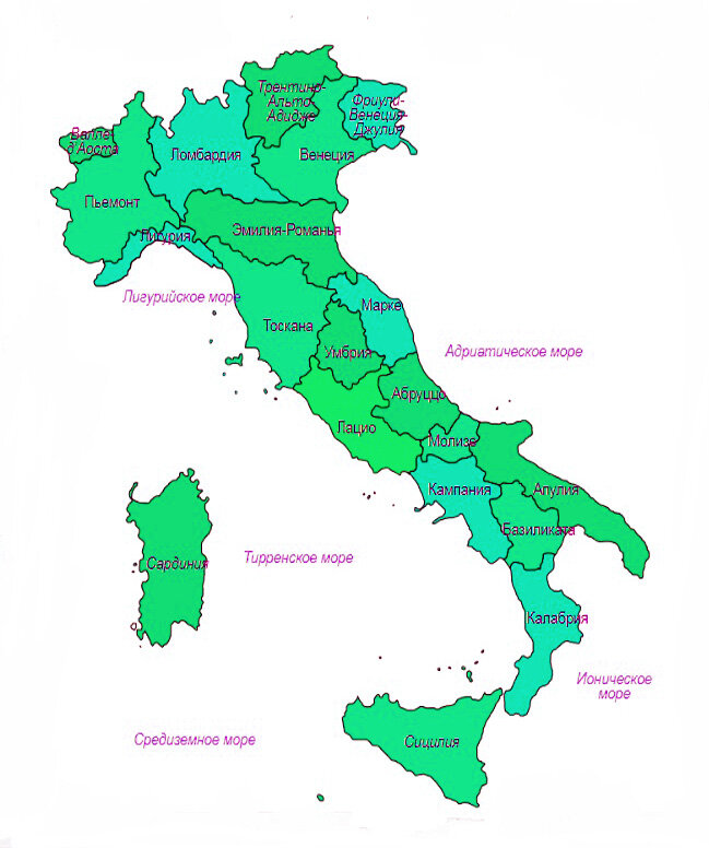 Карта италии на русском. Карта Италии по регионам. Регионы Италии на карте. Провинции Италии на карте на русском. Падуя Италия на карте.