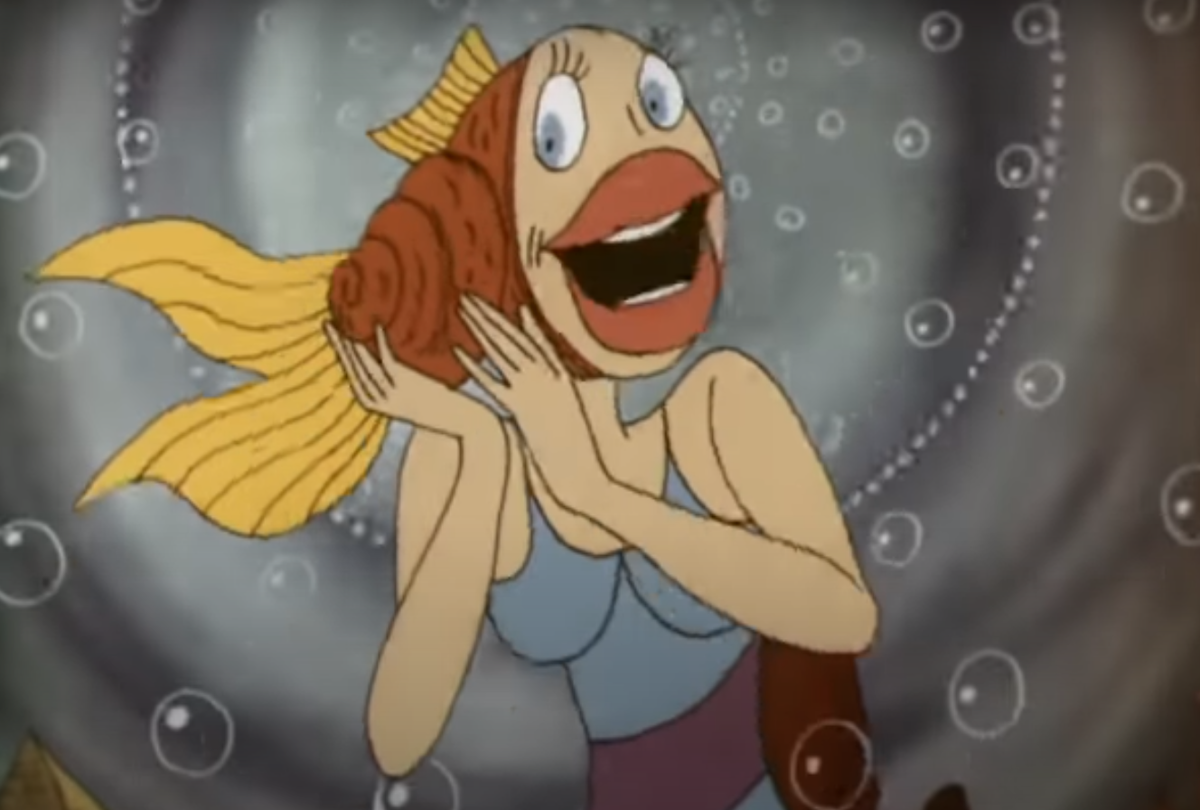 кадр из мультфильма "В синем море, в белой пене..."