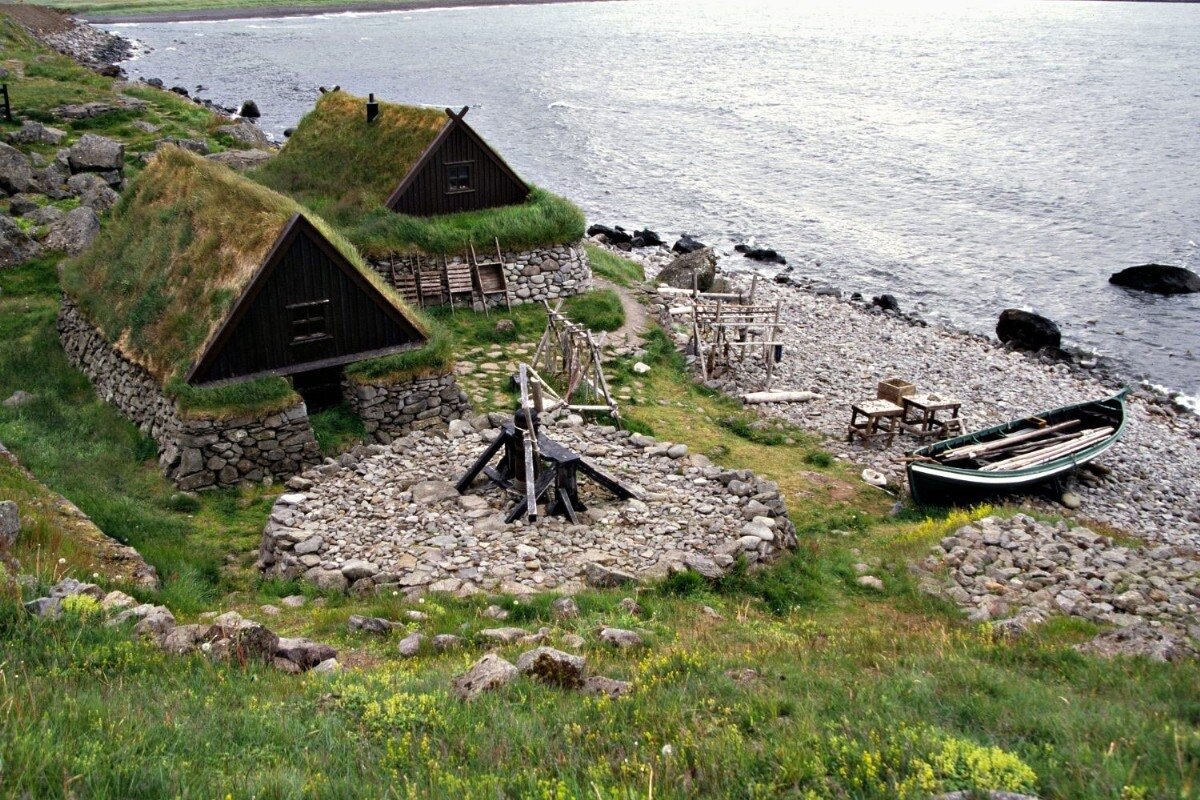 Поселение викинга в Гренландии XIII века, современная реконструкция