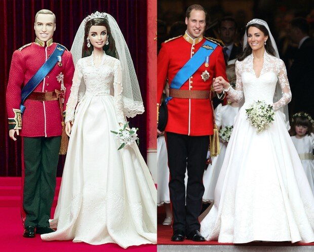 Фото из сети. Mattel создали кукол по образам Принца Уильяма и Кейт