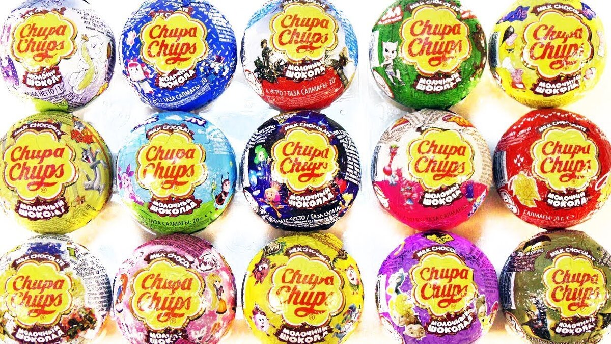 Шоколадные яйца Chupa Chups.