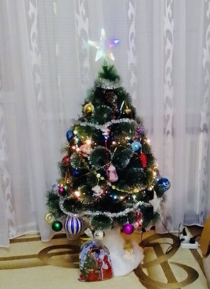 Но прежде хочу похвастаться елочкой (да-да, под ней кулёк)