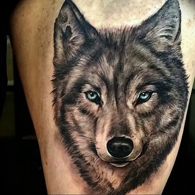 Татуировка Индейца и Волка