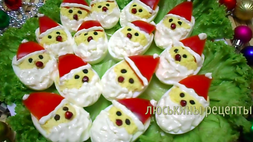 КРАСИВАЯ закуска на НОВЫЙ ГОД из простых продуктов - "Дед Мороз"