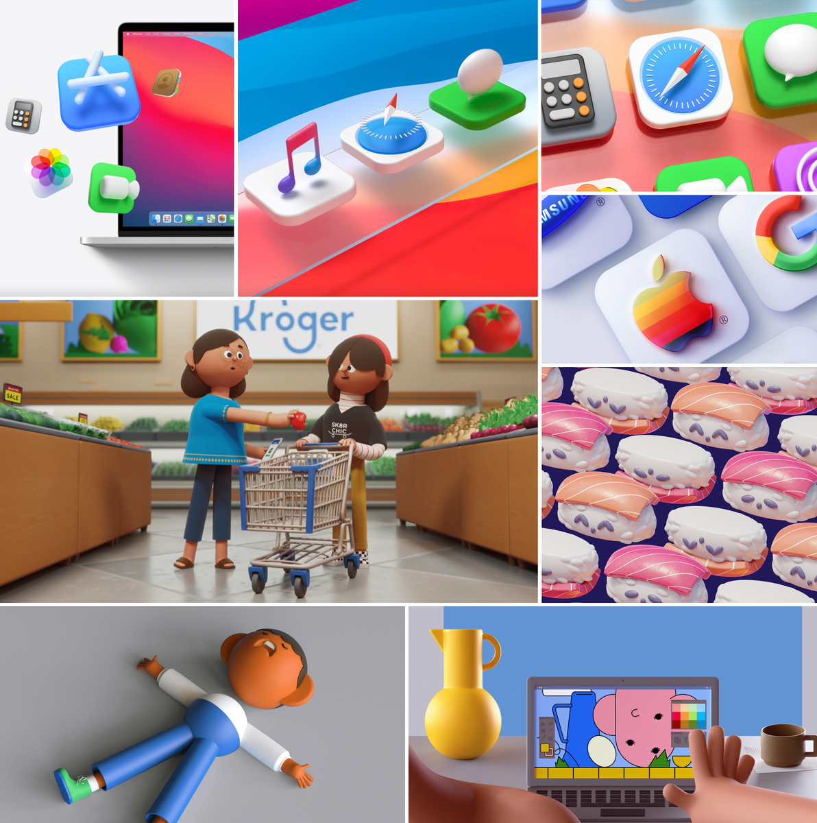 Авторы: https://www.behance.net/v_a_g_o, https://www.behance.net/cesarpelizer, https://www.behance.net/Vivian348,  https://www.behance.net/vikingCQ , https://www.behance.net/designerkang 
