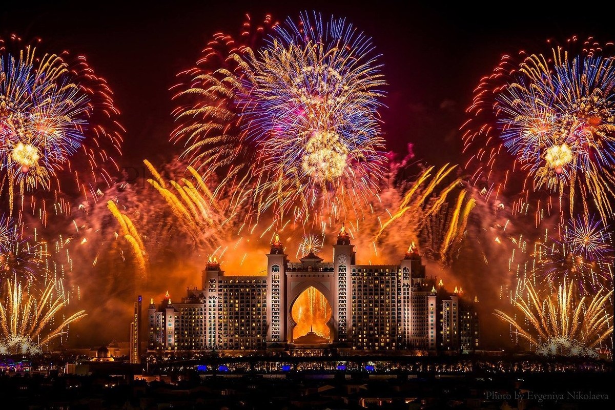 Отель Atlantis The Palm в новогоднюю ночь 