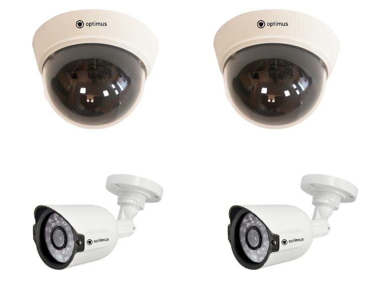 Набор видеонаблюдения на 4 камеры