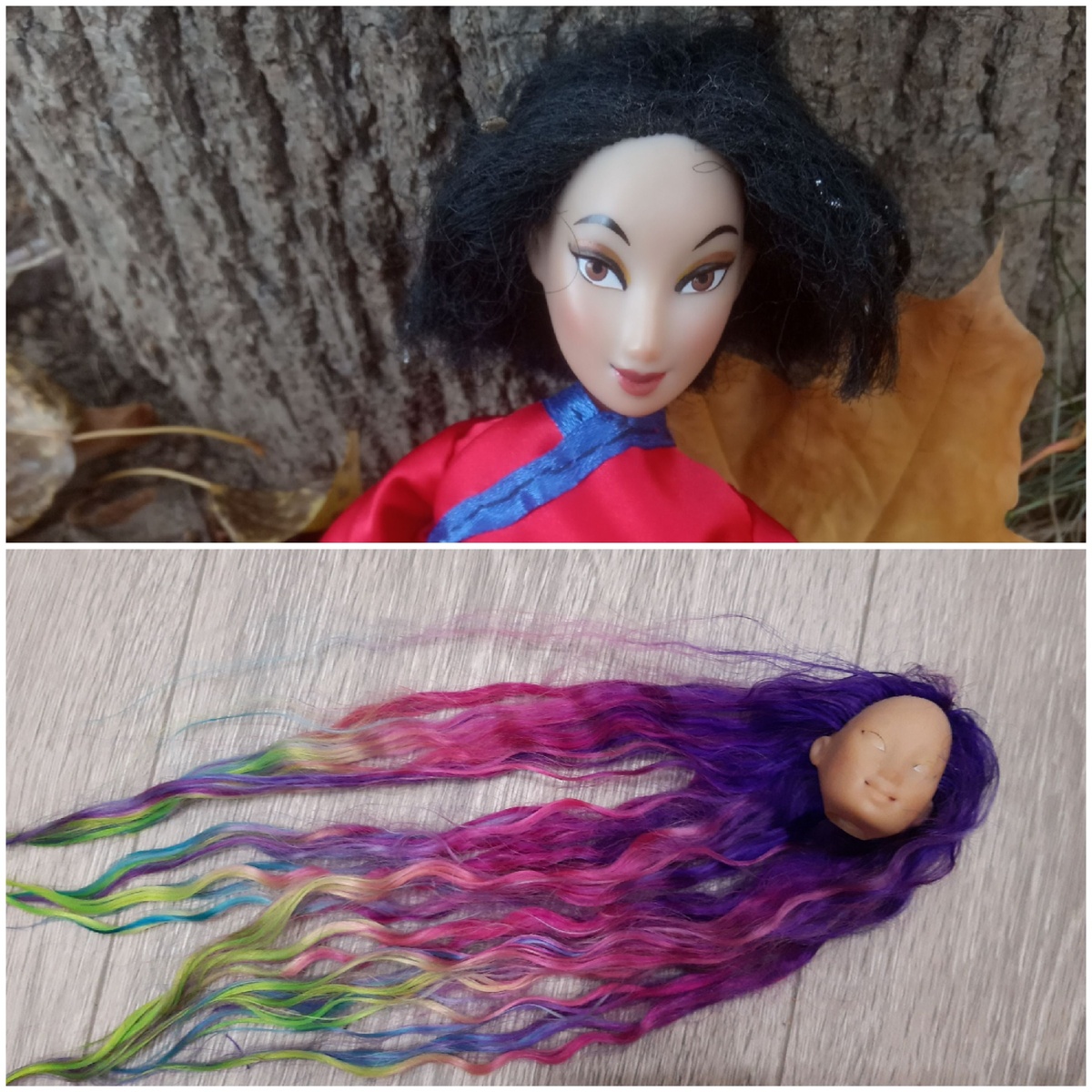 Перепрошивка локонами козы " фейверк"