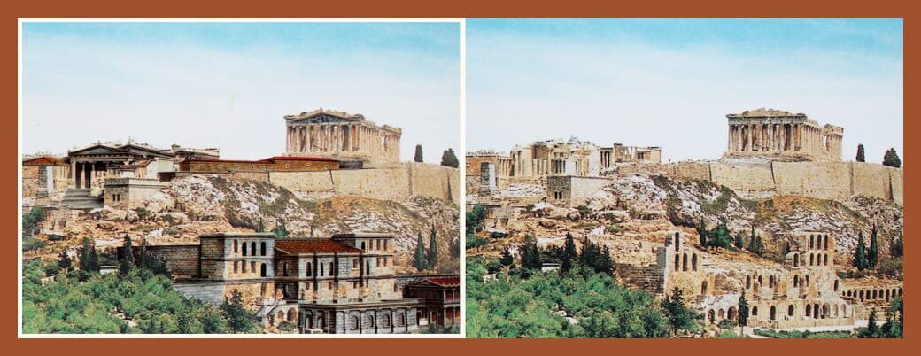 Вид на юго-западную сторону Акрополя.