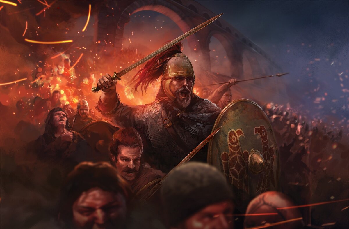 Рисунок из карточной игры Germania Magna. Border in Flames