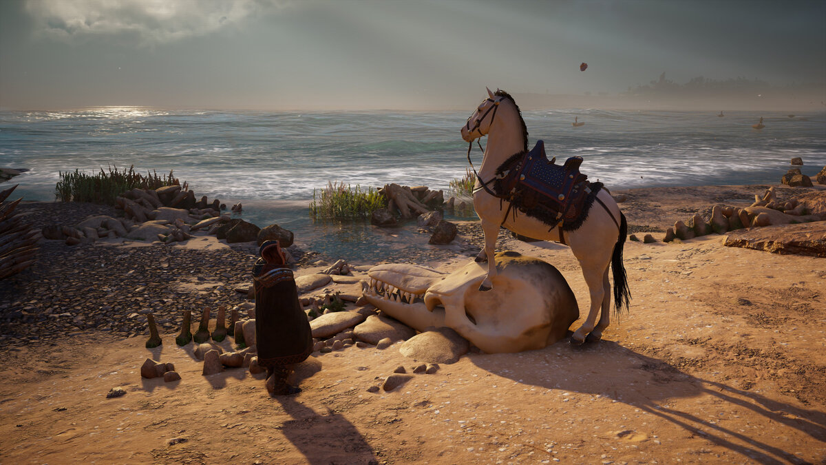 Конь следует заветам Skyrim. Авторский скриншот.